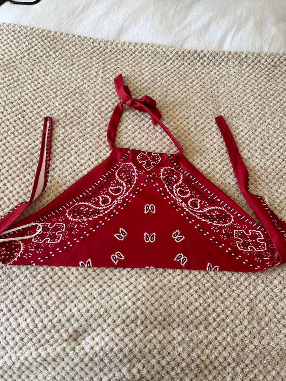Red Bandana Halter Top